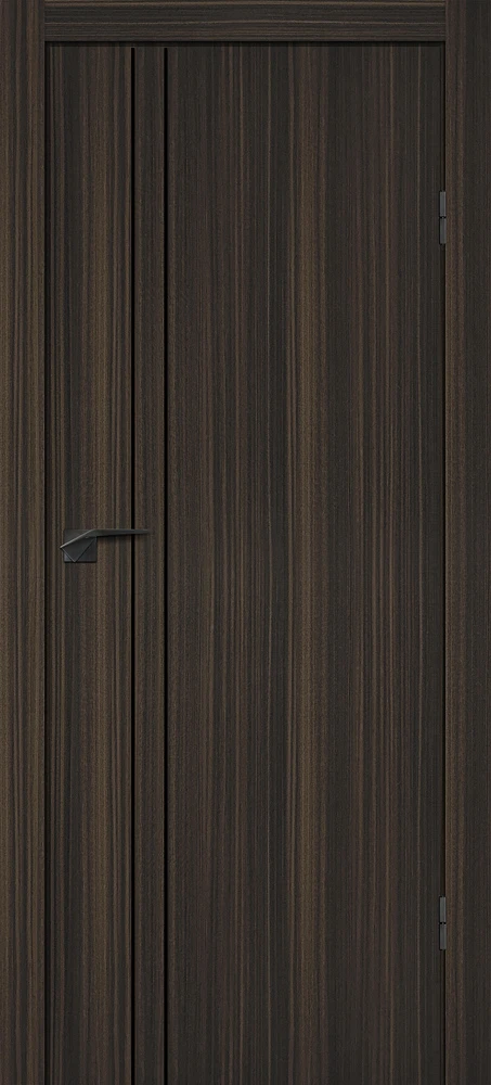 Фото Межкомнатная дверь P-20 AL черный молдинг Эвкалипт африканский