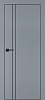 Межкомнатная дверь PX-20  черная кромка с 4-х ст. Серый матовый