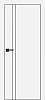 Межкомнатная дверь PX-20  черная кромка с 4-х ст. Белый матовый